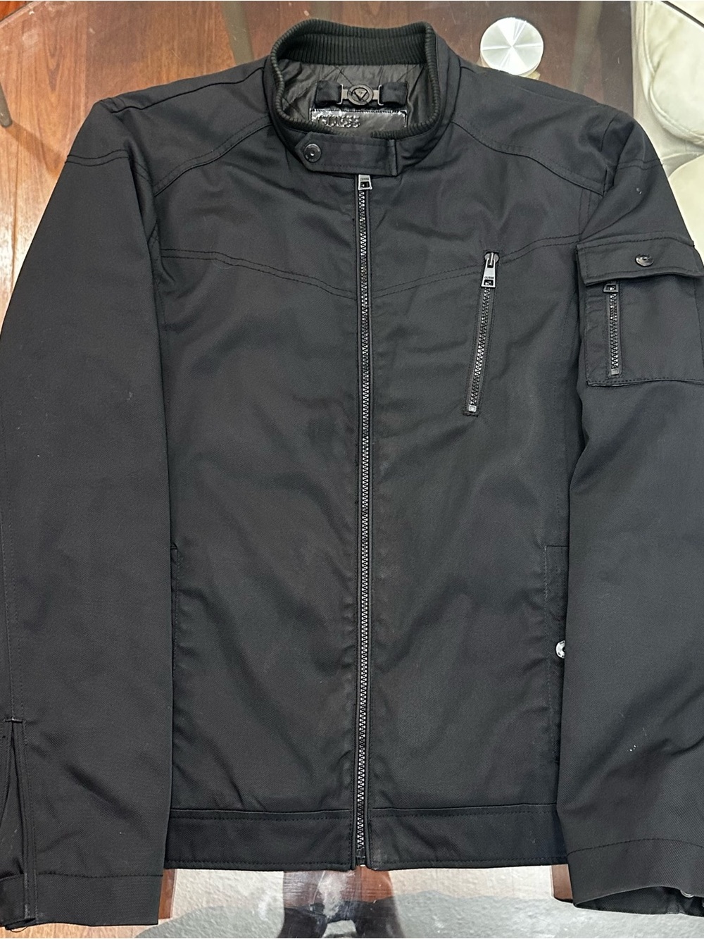 Guess vintage Men's Black Utility Jacket - Unbranded